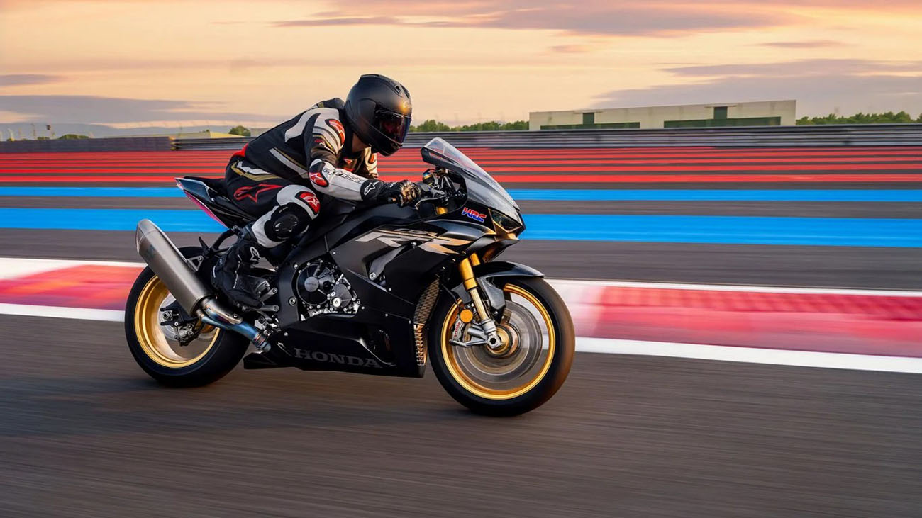 Honda CBR1000RR driving