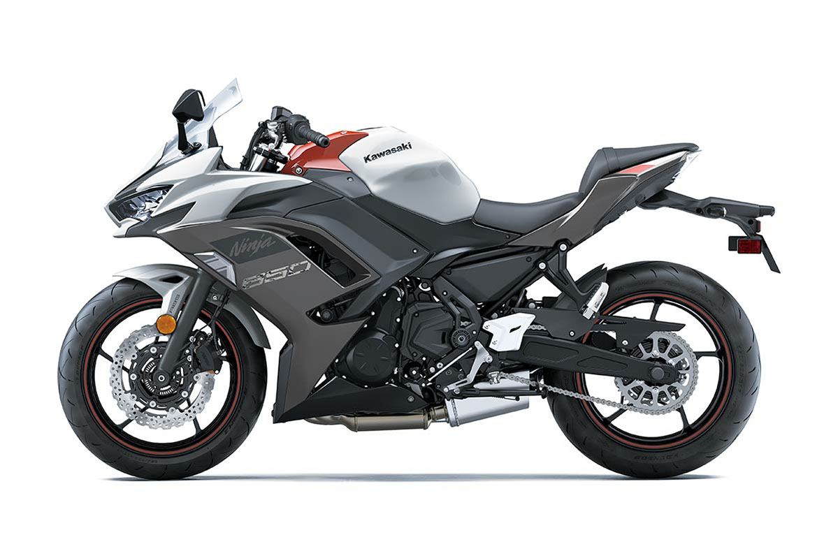 Kawasaki Ninja 650 grey white color