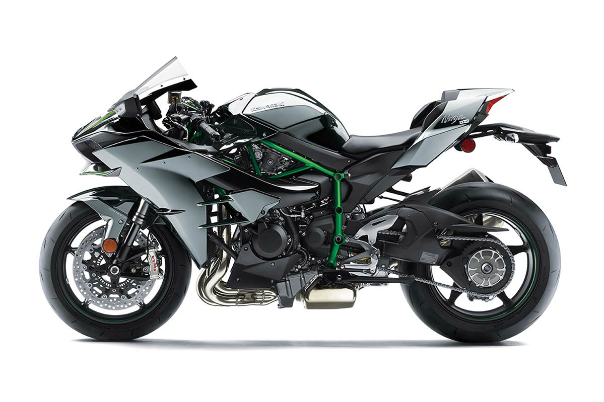 Kawasaki Ninja H2 grey color